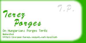 terez porges business card