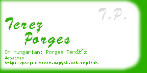 terez porges business card